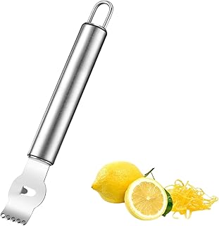 Heanvmyss Zitronenschäler,Edelstahl Zestenreißer,Zitrusfrüchte Zester,Zitronen Zester Schäler…