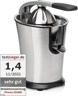 Princess Master Juicer Pro – Edelstahl Presskegel – Rostfreier Edelstahl – 201860 – Silber