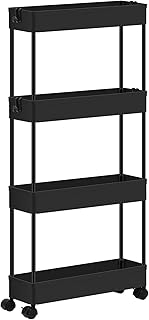 Servierwagen 4 Ebenen, Rollwagen schmal, Küchenwagen mit Rollen, Nischenwagen mit ausgehöhlten …