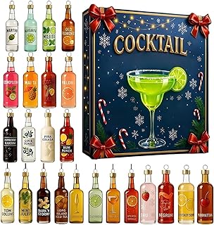 Advent Cocktail 2025 – Luxus Alkohol Geschenkset, exklusiver festlicher Countdown, Mini Cocktail …