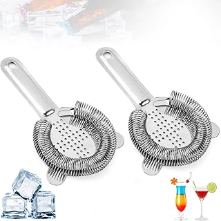 EOUIAV 2-teiliges Barsieb-Set: Cocktail-Edelstahl-Hawthorne-Strainer und Bar-Trainer, ideal für …