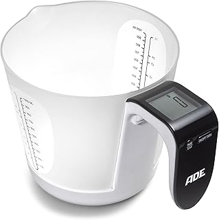 ADE Digitale Messbecher-Waage | Küchenwaage mit Messbecher zum Wiegen und Messen | Elektronische…