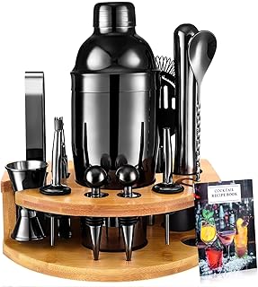 Cocktail Shaker Set, 12 Teiliges Edelstahl Cocktail Bar Set Barzubehör, 750ml Cocktailshaker, Ba…