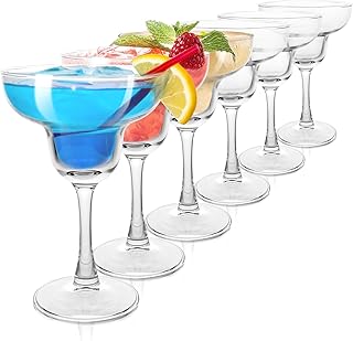 LDXDRU 6er-Set Margarita Gläser 270 ml Cocktailgläser klassische Martini Gläser Klar, Kristall…