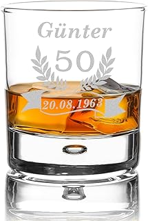 polar-effekt Whiskeyglas mit Gravur – graviertes Tumbler personalisiert – Glas als Geschenkidee f…