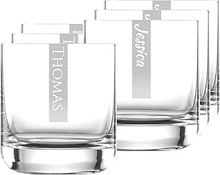 6X Whiskyglas mit Gravur 6er Set | 300ml Schott Glas mit Namen | LogoGlas | Spülmaschinenfest | …