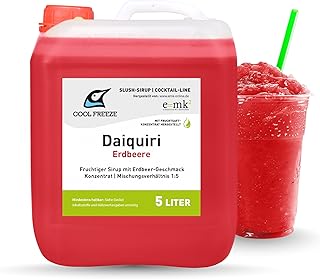 Slush-Sirup Eis Daiquiri Cocktail-Line – Erdbeere | Konzentrat 5 L Verhältnis 1:5 | Glycerin…
