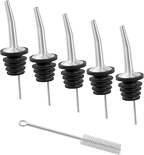 MHC Bar’n’more 5 Flaschen-Ausgießer inkl. Reinigungsbürste | Portionierer für Cocktails, W…