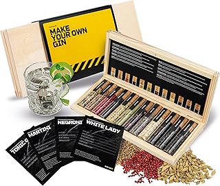 DIBYS Gin-Gewürze-Set Mini | 12 Gin Botanicals für Gin Tonic & Cocktail | Mit 4 Rezept-Karten, …