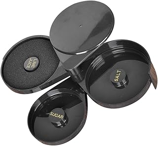 DEARMAMY Stöckige Cocktail Salz Zuckerbox mit Drehbarem Deckel Getrenntes Gewürzbehälter Barke…