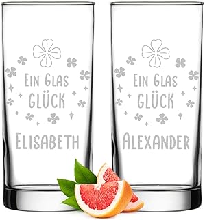 polar-effekt Longdrinkgläser 485 ml Set 2 teilig mit Gravur – personalisierte Cocktailgläser – …