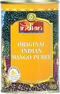 TRULY INDIAN Mango-Püree – Indisches, gezuckertes Obst-Püree für Desserts und Saucen – 1 x 450 g