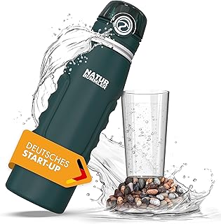 NATURBUMMLER Wasserfilter Flasche [750 ml] faltbar & ultraleicht – Filtert 99,99 % aller Ba…