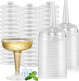 Plastik Cocktailgläse, 25 Stück Margaritagläser Kunststoff, 125ml Mehrweg Plastikbecher – Marg…