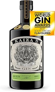 KAIZA 5 GIN – 0,7 l – 43% | Der ausgezeichnete Gin aus Südafrika/Kapstadt | Frisch, weich, exoti…