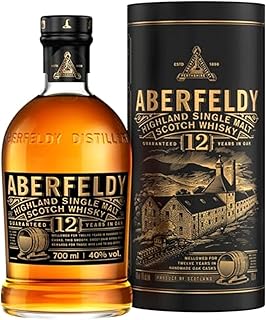 Aberfeldy 12 Jahre Single Malt Scotch Whisky, 40 Vol.-%, 70 cl/700 ml, Premium-Whisky, in vier ve…
