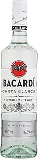 BACARDÍ Carta Blanca White Rum, 37,5% Vol., 70 cl/700 ml, der legendäre weiße Karibik-Rum aus …