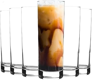 LAV 6 Stück Ada Highball Gläser Set – Moderne Long Drink Collins Glas Cocktail Tumblers – Feine…