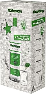 Moskovskaya Vodka + 4 Gläser (1 x 3 l)