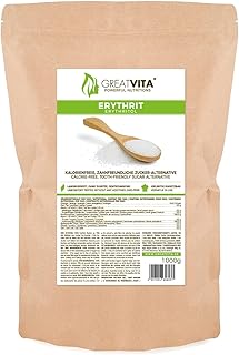 GreatVita Erythrit 1000 g | Kalorienfreies Süßungsmittel & Zucker-Alternative | Zahnfreundlich,…