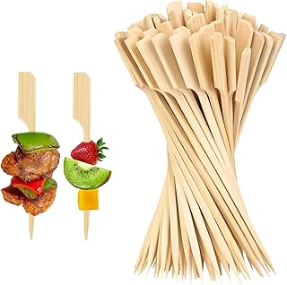 200 Stück Bambus Spieße，9cm Spieße Snack Fingerfood,Cocktailspieße Spiesse für Snacks Fing…