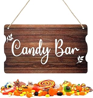 Candy Bar Schild,Vintage Stil Candybar Deko,Holzschriftzug Candy Bar Zubehör,Candy Bar Tischdeko…