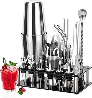 Cinnani Boston Cocktail Set 20-teilig-Professional Cocktail Mixing Set-Cocktail Shaker Set mit St…
