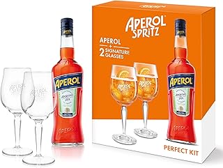 Aperol Aperitivo Geschenkset – 1 x 0,7 l – Aperol im Set mit 2 Gläsern für Spritz – 11% Vol. Al…