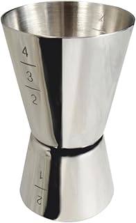 LOUIS TELLIER N4135 Doppelter Messbecher für Alkohol aus Edelstahl 2/4 cl.