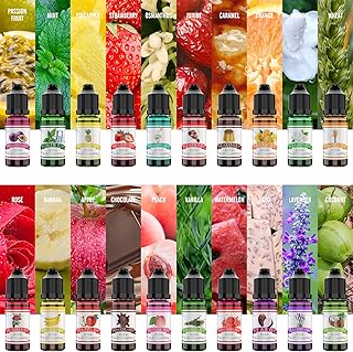 Lebensmittelaroma, Food Flavour Drops – 20 x 10ml Konzentriertes Lebensmittel Flavor Oil Aromaöl…