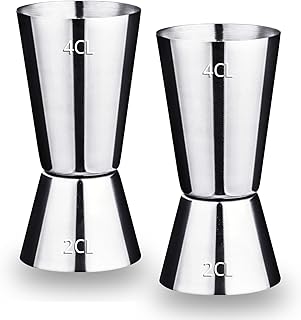 Cocktail Messbecher Set – 2er Pack, 2cl & 4cl Dual Spirit Measure Cup – Cocktail Messbecher – Ede…
