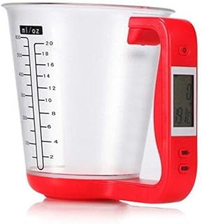 Küchenmessbecher, elektronische Waage, digitale Messbecher-Waage, Wiegegerät, Thermometer mit L…