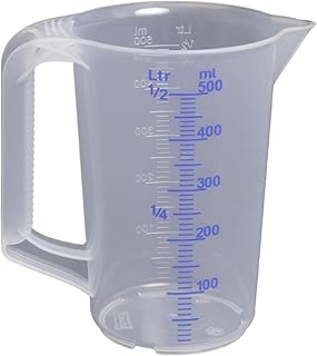 hünersdorff Messbecher 0,5l | Polypropylen (PP) | bruchsicher und spülmaschinengeeignet | gesch…