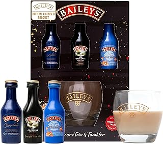 Baileys Geschenkset – Original Irish Cream Likör, Schokolade & Toffee Popcorn, 3x 5cl Mini Bai…