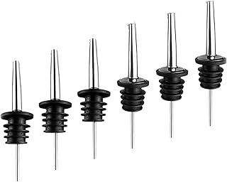 Premium Gvolatee 6 Stück Set Flaschenausgießer aus Edelstahl – Optimiert für Spirituosen, Wein…