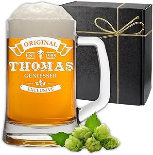 polar-effekt Bierkrug 0,5 L – Personalisiert mit Name & Jahreszahl – Graviertes Bierseidel zu…