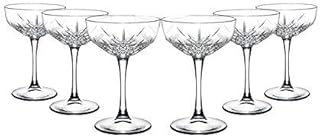 Pasabahce 440236 Sektschale „Timeless“ im Kristall-Design, 25,5 cl, Höhe ca. 15,7 cm, 6er Se…