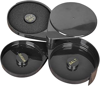 VALICLUD Lagige Drehbare Cocktail Salzbox aus Robustem Abs Dreiteiliges Bargewürz Zucker Saftfac…