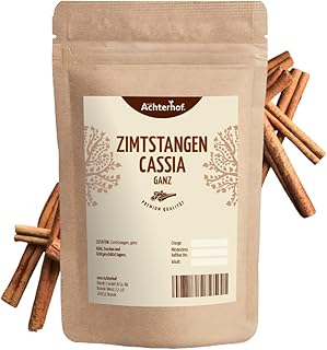 Zimtstangen Cassia 1000g | ganze Zimtstangen in gerollter Zimtbaum-Rinde 8cm | für das perfekte …