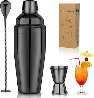 Cocktail Shaker Set 750ml Cocktailshaker Martini Shaker mit eingebautem Sieb – Professionelles Ed…