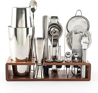 Cocktail Set – 825ml Boston Shaker aus Edelstahl, leicht zu öffnen & ohne Verklemmen, Profi Co…