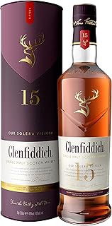 Glenfiddich 15 Jahre Single Malt Scotch Whisky Solera mit Geschenkverpackung, 70cl – ein sensat…