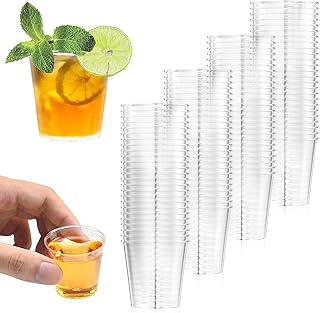 100 Stück schnapsgläser plastik, 3cl/30ml shotgläser, Shot Becher aus PS Material, schnapsbech…