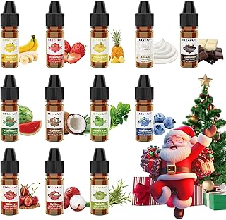 ERCorArt Flavour Drops – 12 Konzentrierte Lebensmittel Aromaöl, Flüssiger Lip Gloss Flavoring O…