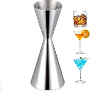 Premium Jigger 30/60ml Doppel, Cocktail Messbecher Japanischer Stil Einteilig in 304 Edelstahl Di…