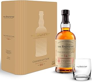 The Balvenie Caribbean Cask 14 Jahre Single Malt Scotch Whisky Geschenkset, 70cl – mit einem ho…