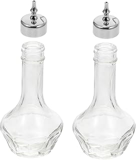 ULTECHNOVO 2 Stück Bartender Glas Bitters Flaschen mit Dosierkopf Präzise Tropfflasche für Coc…