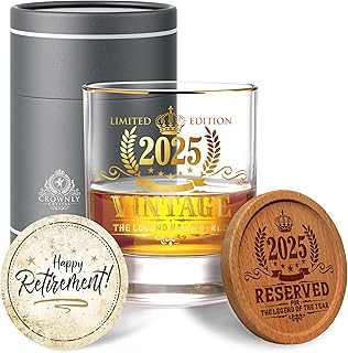 2025 Rentner Geschenk Mann Renteneintritt Geschenk Männer Whisky Gläser Personalisierte Geschen…