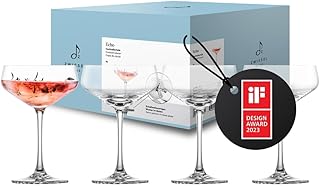 Zwiesel Glas Cocktailschale Echo (4-er Set), moderne Cocktailgläser mit besonderer Bodenplatte, …