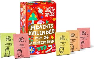 Just Spices Kleiner Gewürz Adventskalender 2025 I 24 Gewürzmixe im Probierformat I Mit 24 passe…